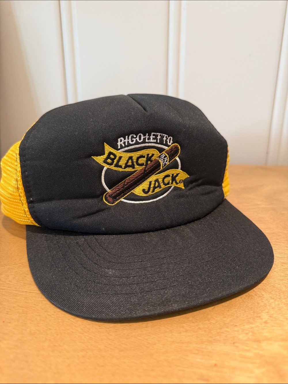 Black & Yellow Black Jack Embroidered Trucker Hat